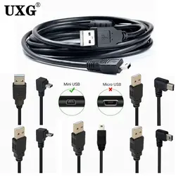 Cable USB 2.0 A a Mini USB 5p 90° - 0,25-3 m para cámara MP3 tablet