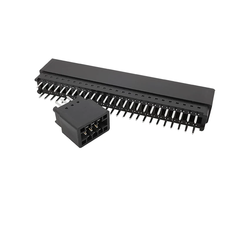 Ranura para conector de tarjeta de borde, 5 uds., paso de 2,54mm, 2x3P/4/5/6/7/8/10/11/12/13/15/18/20/30/36/49 pines, enchufe PCB a través de agujeros - imagen 4