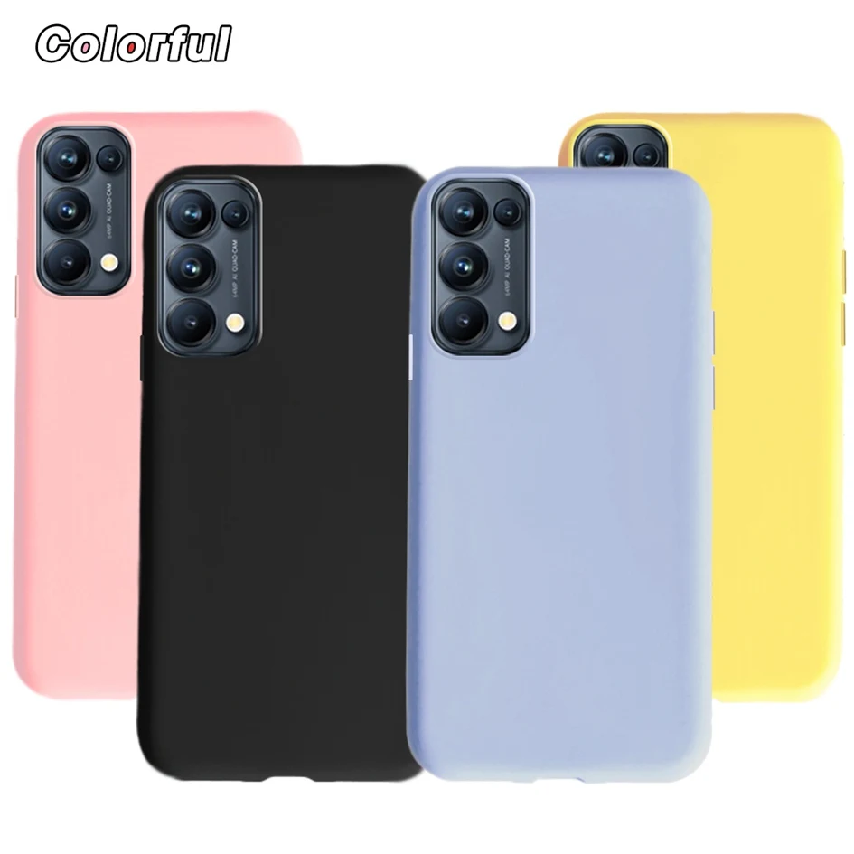 Funda suave para OPPO Reno 5 Pro 5G, carcasa de silicona mate, negra, amarilla, caramelo, delgada, para OPPO Reno 5, Reno 5 Lite - imagen 2
