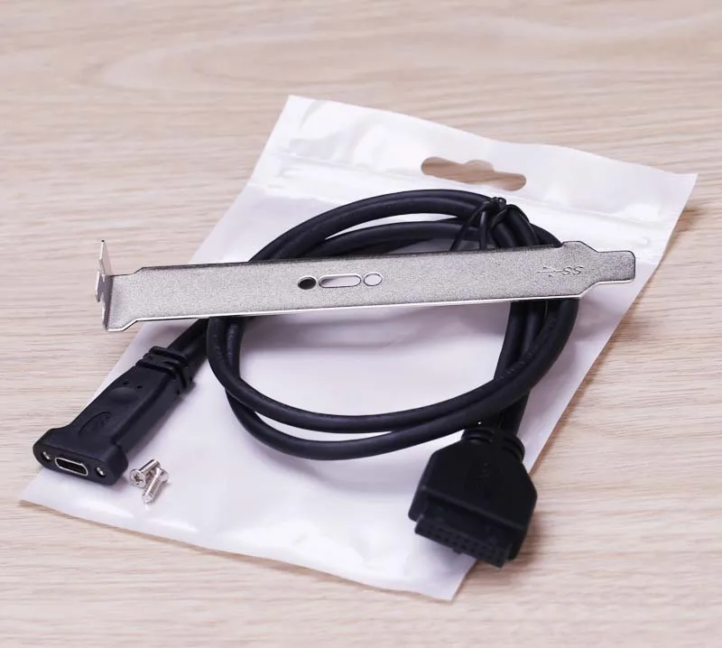 Cable adaptador de 0,5 M, convertidor de USB 3,0, enchufe de 19 pines dentro de la placa base del ordenador A un extensor de extensión de enchufe hembra tipo C - imagen 4