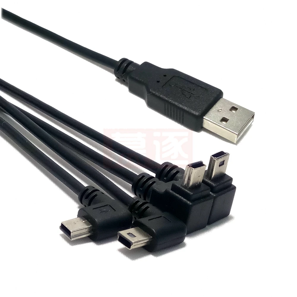 USB 2,0 zu Mini USB Kama Sync Kabel 90 Grado Abgewinkelt Ellenbogen 5 Pin B M Feiernlich zu M nkenlichen Ladung ladekabel Dokument Kam - imagen 2