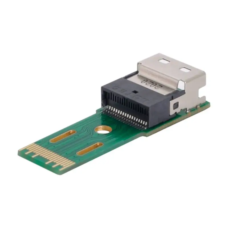 PCI-E Slimline SAS 4,0 SFF-8654 4i 38pin y 8i 74pin a SFF-8654 74pin adaptador extensor macho a hembra herramientas de prueba en ángulo - imagen 4