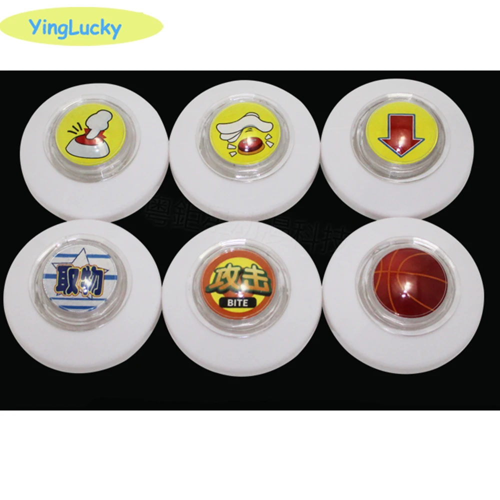 Botón LED Arcade de botón colorido con 12V para máquina de grúa de garra, máquina expendedora, 76mm, RGB, nuevo - imagen 3