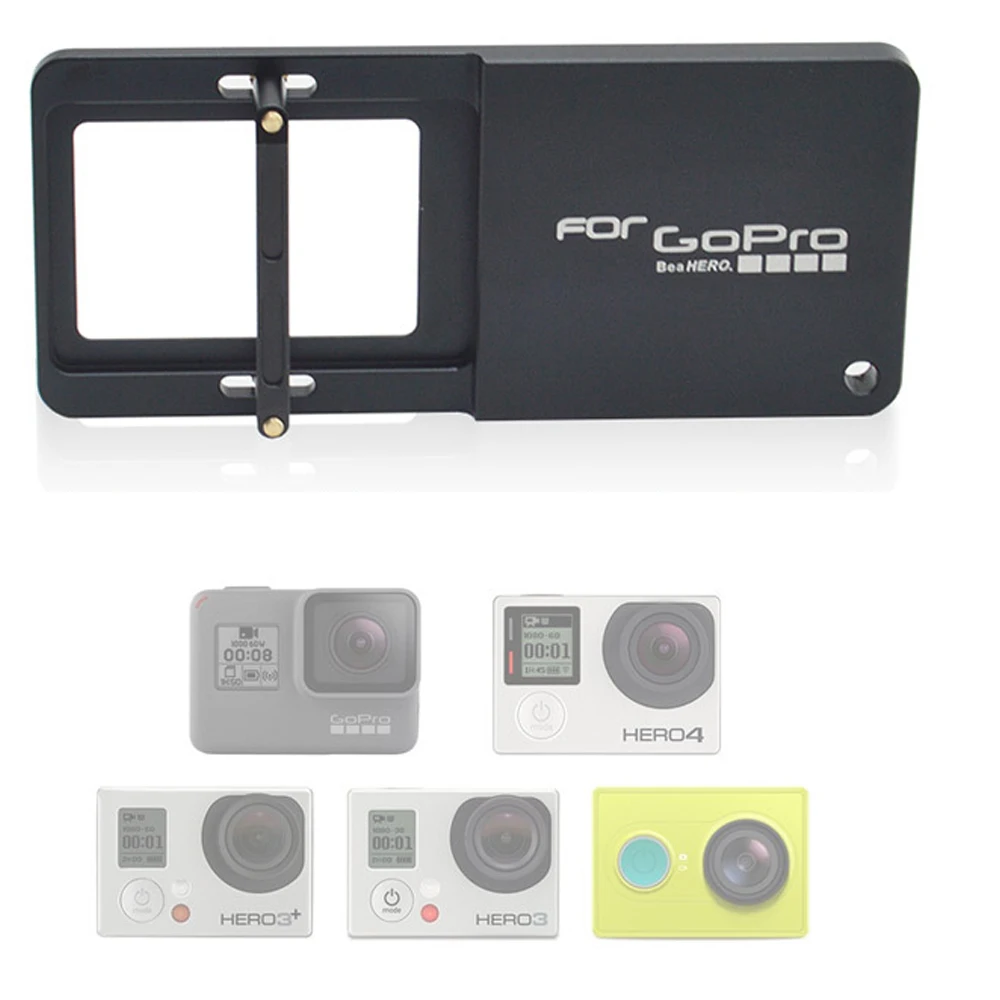 JINTU-Interruptor de Cámara de Acción, adaptador de cardán de mano, placa de montaje para DJI OSMO Mobile smoot4, estabilizador para GoPro HERO 7, 6, AKASO E - imagen 5