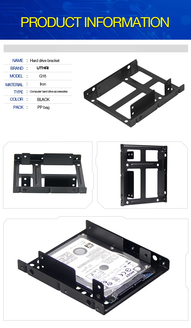 Unidad SSD - Vista del soporte para SSD