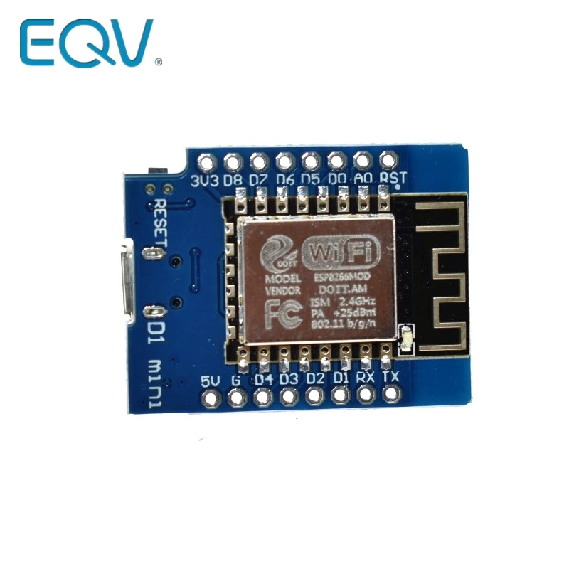 EQV D1 Mini ESP8266 ESP-12 ESP-12F CH340G CH340 V2 USB WeMos Placa de desarrollo WIFI D1 Mini NodeMCU Lua IOT placa 3,3 V con pines - imagen 5