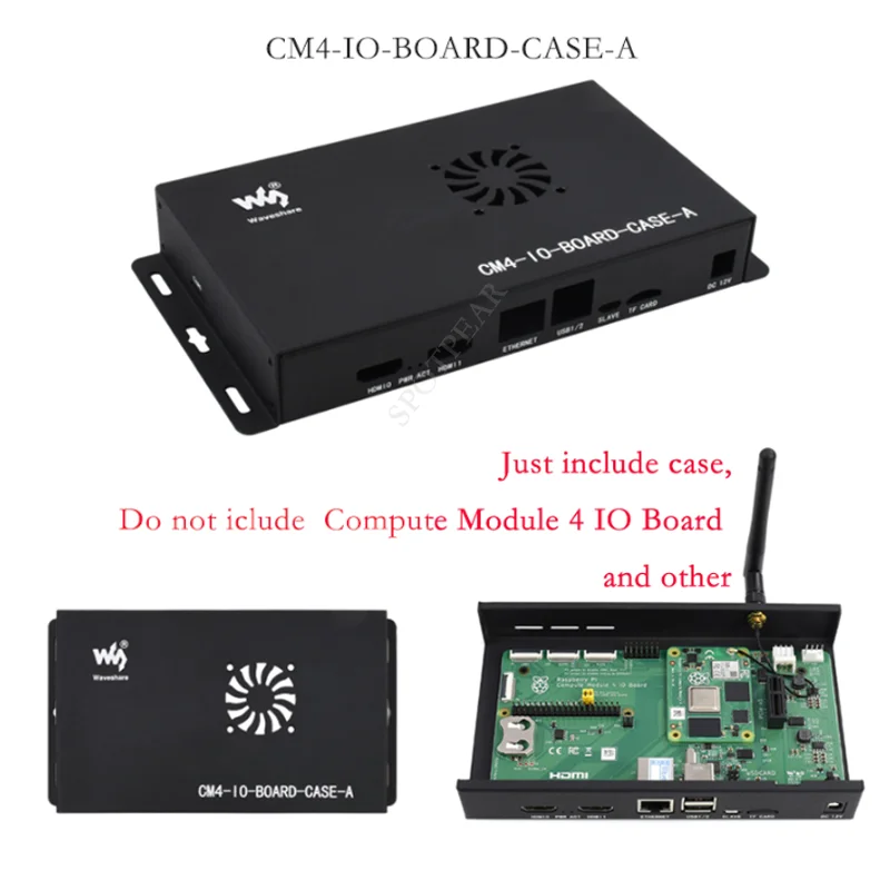 Raspberry Pi Compute Module 4 IO Board caja de Metal (A) con ventilador de refrigeración - imagen 5