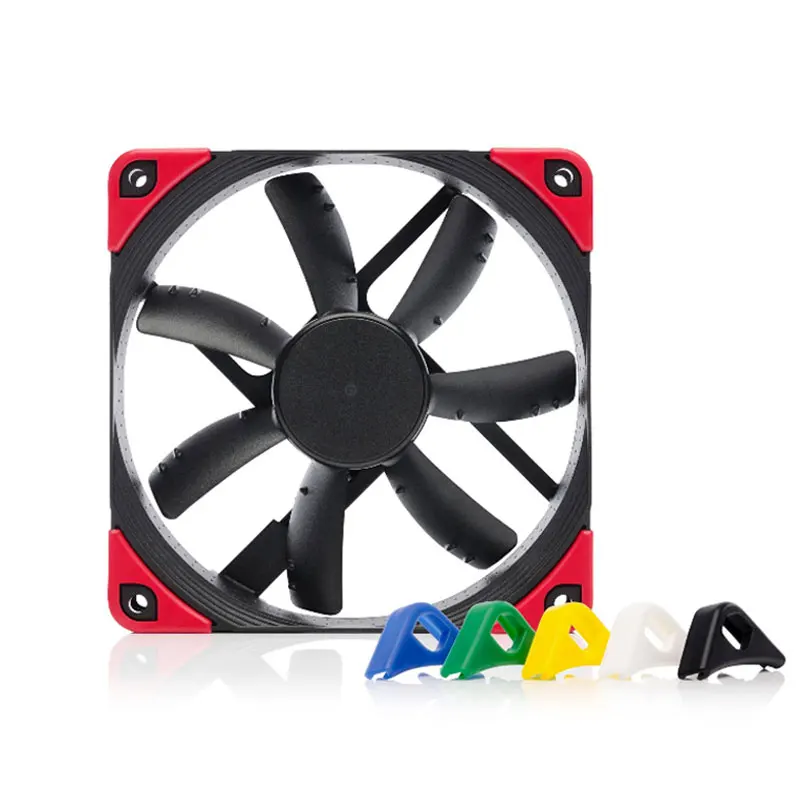 Noctua-ventilador de CPU con Control inteligente de temperatura, dispositivo de 4 pines, PWM/3 pines, 120x120x25mm, adaptador de bajo ruido, optimización acústica AAO, NF-S12A - imagen 2