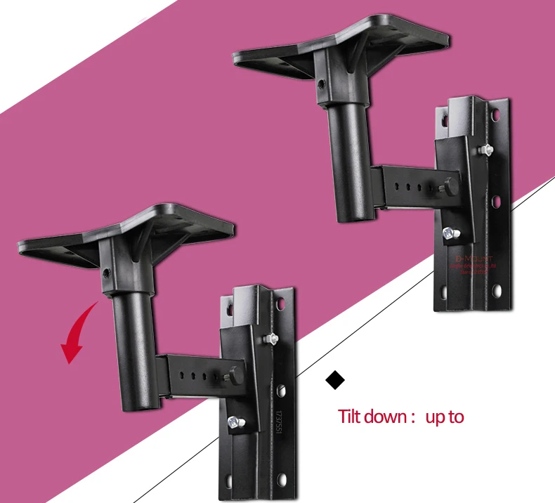 (1 PAR) soporte de montaje de soporte de pared para altavoz de sonido universal de 35 kg - imagen 4