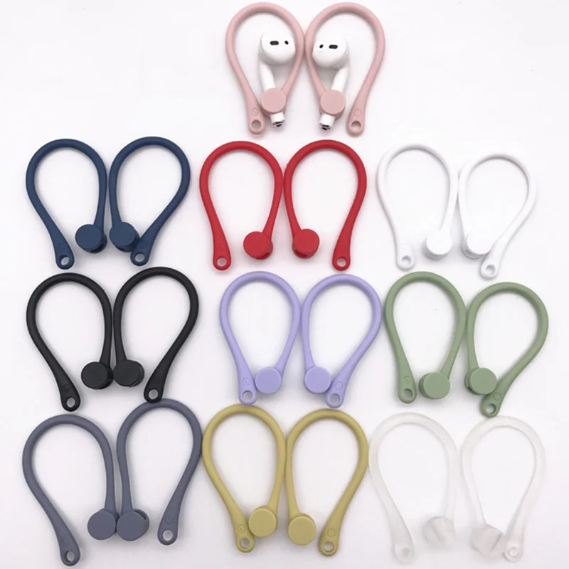 Mini ganchos para auriculares inalámbricos con Bluetooth, anticaída, Protector de auriculares deportivo, gancho para la oreja antipérdida para Air-pods 1 y 2, 2 uds. - imagen 2