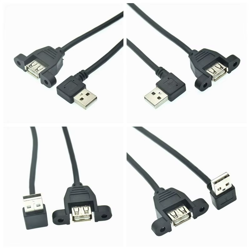 Cable Extensión USB Panel Macho-Hembra Ángulo Recto - imagen 3