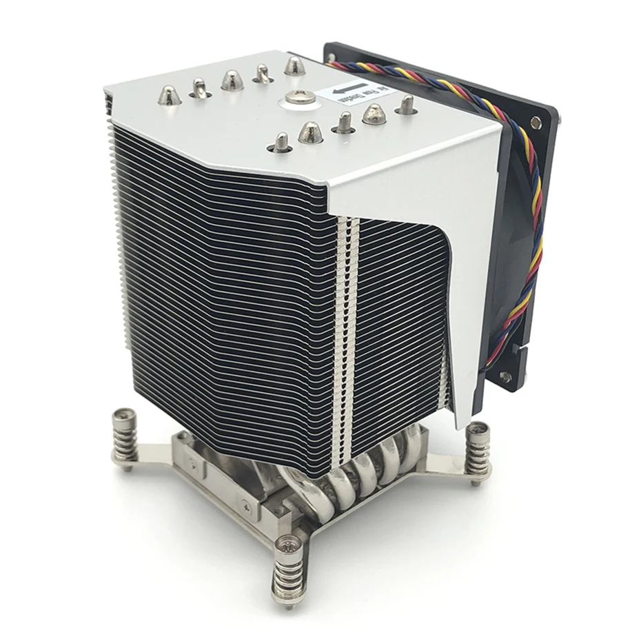 COOLSERVER-enfriador de CPU R19 4U, 5 tubos de calor, carcasa de escritorio, ventilador silencioso para LGA2011, 2066, 115X, estación de trabajo, radiador de computadora - imagen 2