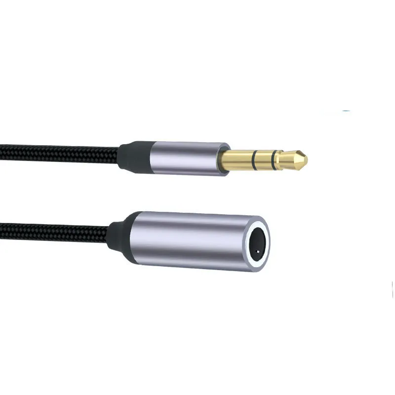 Cable auxiliar de extensión de Audio de 1m, conector macho a hembra de 3,5mm para auriculares de coche, altavoz - imagen 3