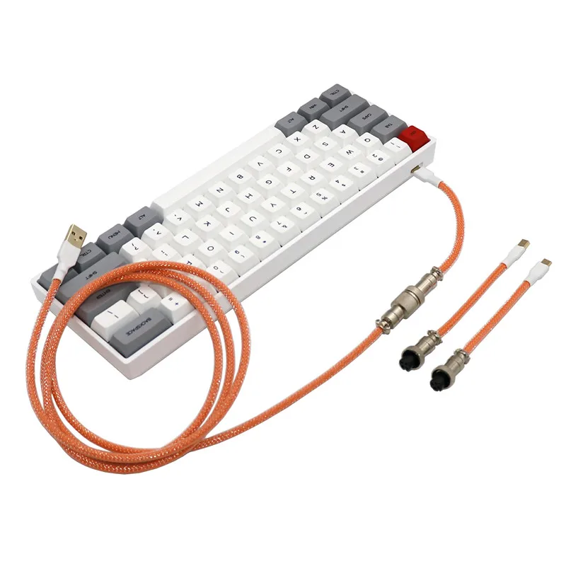 Angitu Teclado Mecánico Cable USB A TIPO C, Mini 5 pines, Micro Conector Con Aviador GX12 - imagen 3