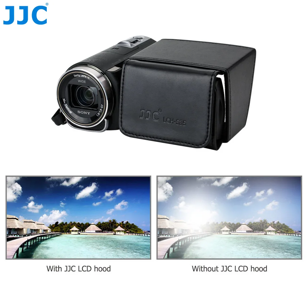 JJC 3,5 ''videocámara pantalla LCD parasol 90x60mm parasol visor LCD visor para videocámaras Sony Canon Fujifilm Panasonic - imagen 5