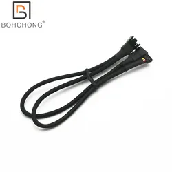 Cable divisor PWM GPU 4 pines - manga negra, doble salida 3/4