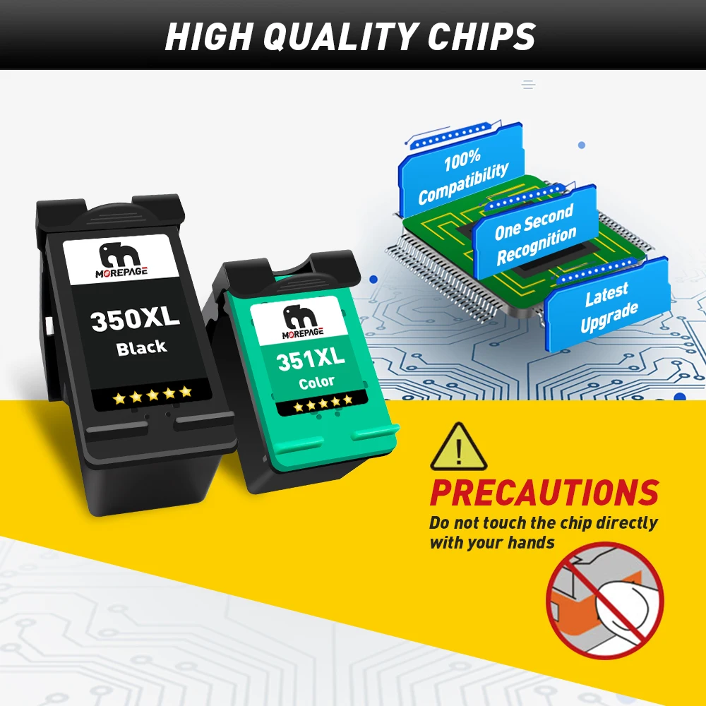 Cartucho de tinta Morepage 350 351 XL Compatible con impresoras HP 350XL 351XL Photosmart C4524 C4540 C4550 C4570 C4572 C4573 C4575 - imagen 4