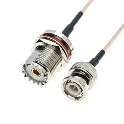 Conector RF SO-259 a BNC macho para RG316 coaxial