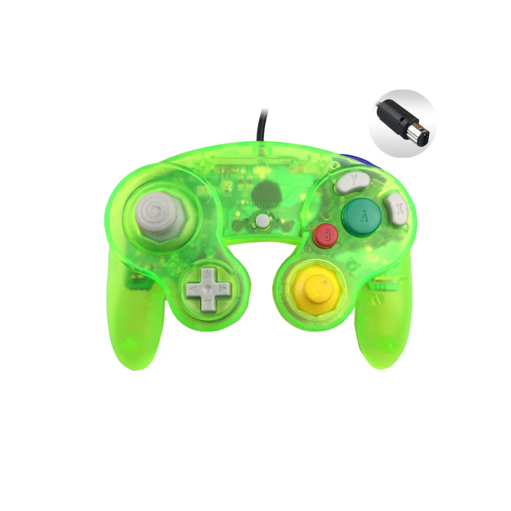 Controlador de mando con cable de color transparente Joypad con un solo punto para GameCube PC para Joystick de N-G-C - imagen 2