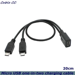 Divisor Micro USB Hembra a Macho – Cable Carga y Datos