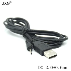 Cable USB-A a DC 5V 2A Conector Barril 2x0.6mm 1m Negro