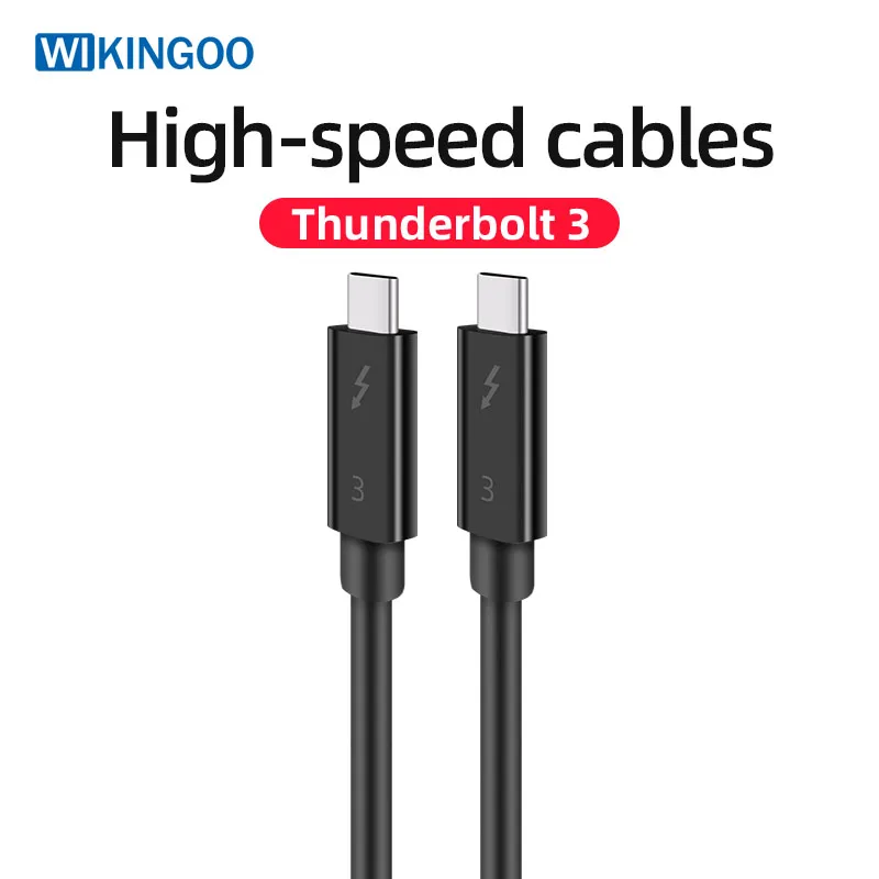 Cable Thunderbolt 3 0,3 M 0,5 M 0,7 M 1M 2M 100W 40G USB C a USB C Cable PD para cargador Macbook Pro