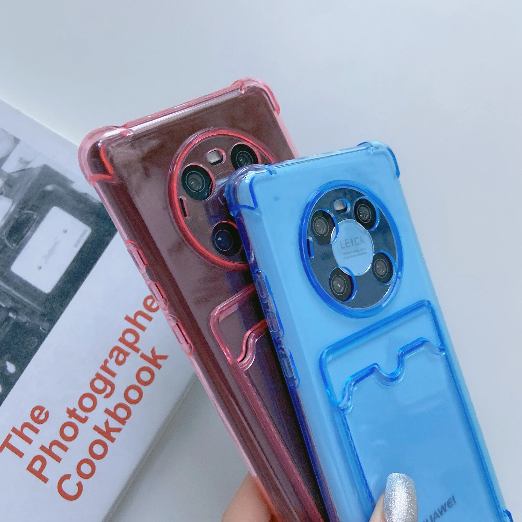 Funda de silicona suave para teléfono móvil Huawei, carcasa de lujo con bolsillo para tarjeta Nova 5 6 7 8 Pro Honor 30 40 Pro, P30 P40 Pro Mate 30 40 Pro - imagen 4