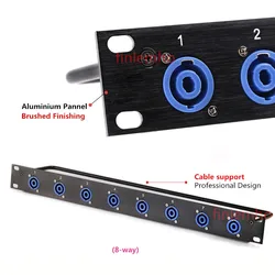 Panel de Conexión Chasis SpeakOn 1U Caja Vuelo Altavoces Profesionales