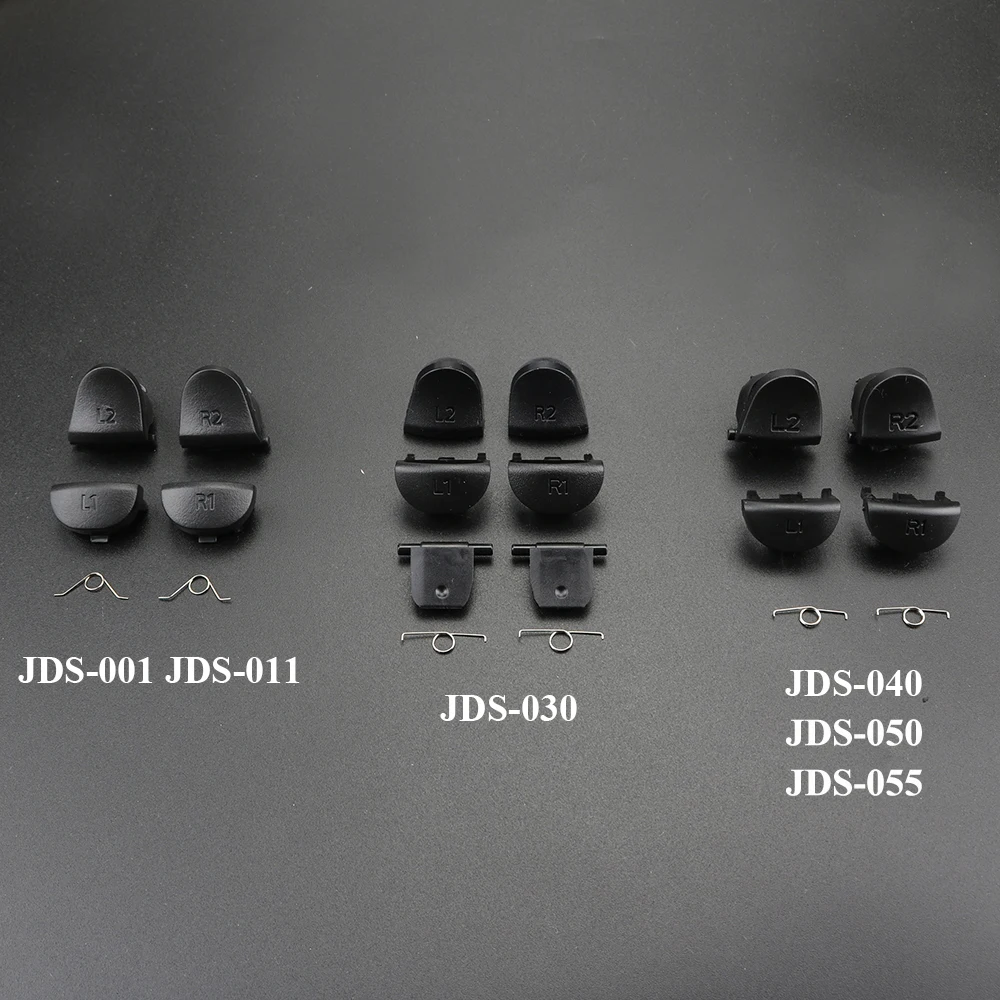 YuXi-Botones de disparo para PlayStation4 PS4 Pro Slim, controlador analógico, tapas de palo, JDS, JDM, 055, 050, 040, 030, 011, R2, L1, R1 - imagen 3