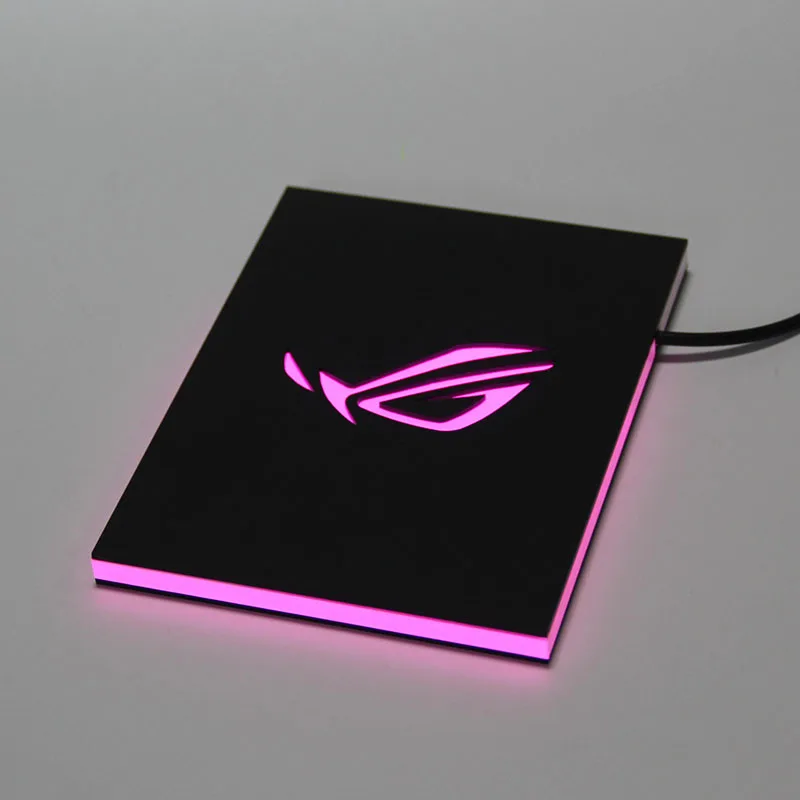 RGB chasis luminoso decoración soporte de disco duro cubierta de polvo 5V phantom, tablero de luz de disco duro ROG faith - imagen 3