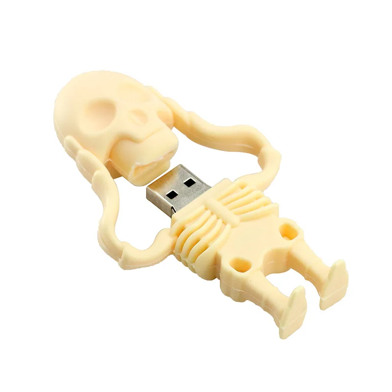 Cool Skull Skeleton headshot Grim Reaper The Death ghost unidad Flash USB Real 32GB 16GB 64GB 128gb Zombies memoria stick U disco - imagen 3