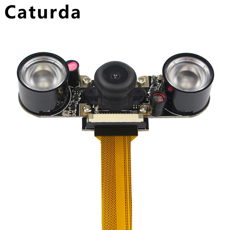 Raspberry Pi Zero-cámara gran angular de 5MP, módulo de Webcam de 130 °, cámara de visión nocturna + 2 piezas de luces IR para Raspberry Pi Zero 2 W 1,3 - imagen 5