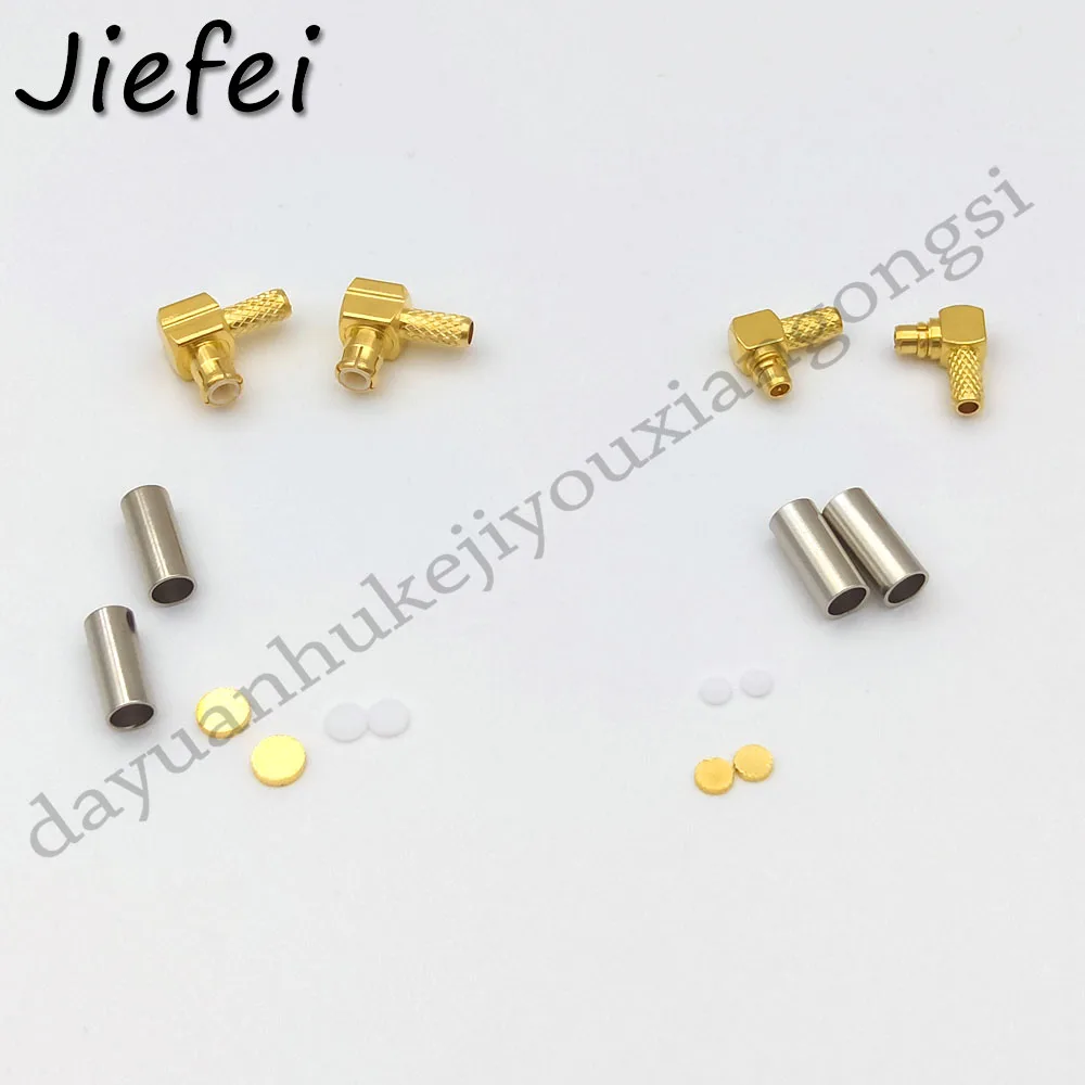 Conector MCX/MMCX - Detalle de construcción de latón chapado en oro