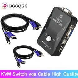 Conmutador KVM VGA USB para teclado ratón, monitor e impresora