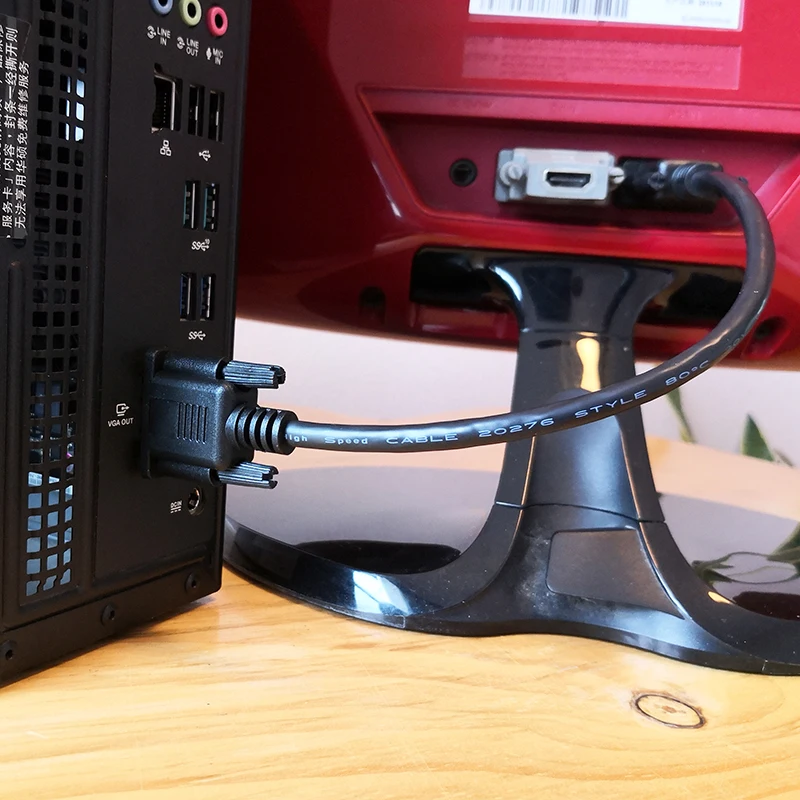 Cable VGA d-sub de 25cm, Cable de vídeo corto, 15 pines completos, uno a uno conectado M/F, Cable RGB para proyector de Monitor LCD - imagen 3