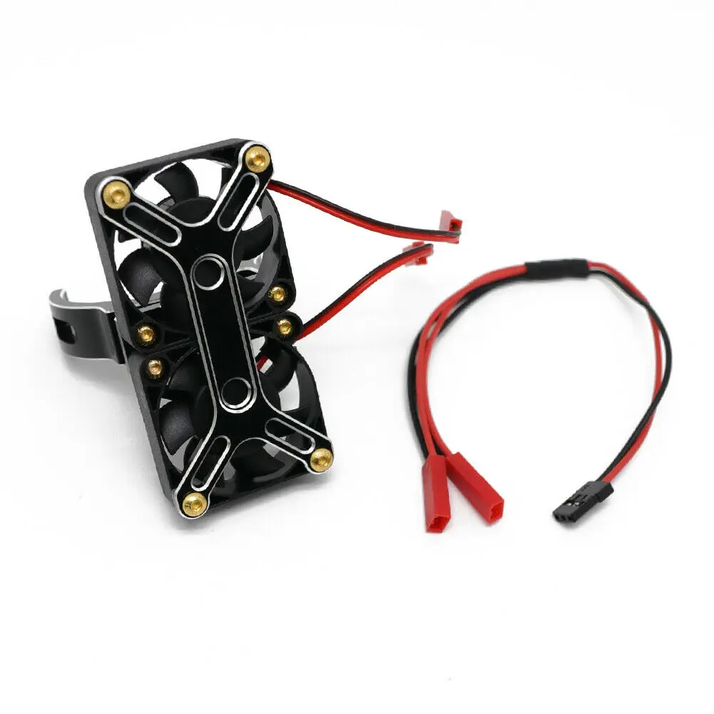 DC 5V 1/5 RC coche Metal + disipador de calor de plástico ventilador de refrigeración piezas para TRAXXAS x-maxx 6S 8S 4985 1717 Motor - imagen 5