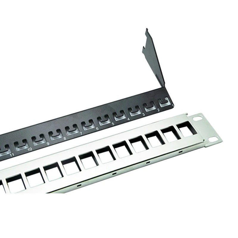 Panel Keystone en blanco 24 puertos 19 pulgadas 1U con barra de cables - imagen 5