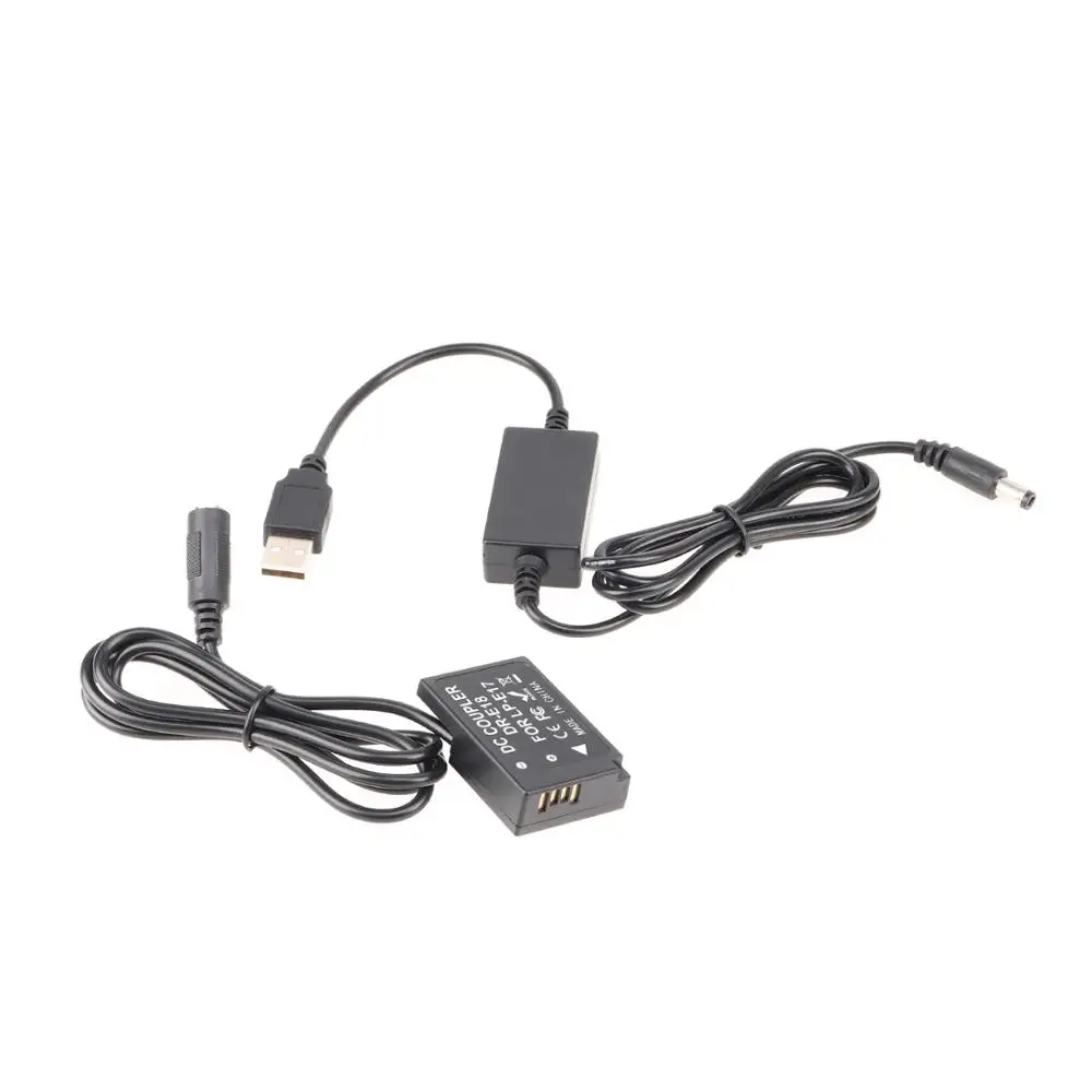 Placa de batería simulada LP-E17, acoplador de CC, Cable USB de 5V 2A para Canon RP 77D 200D 750D 760D 800D - imagen 3