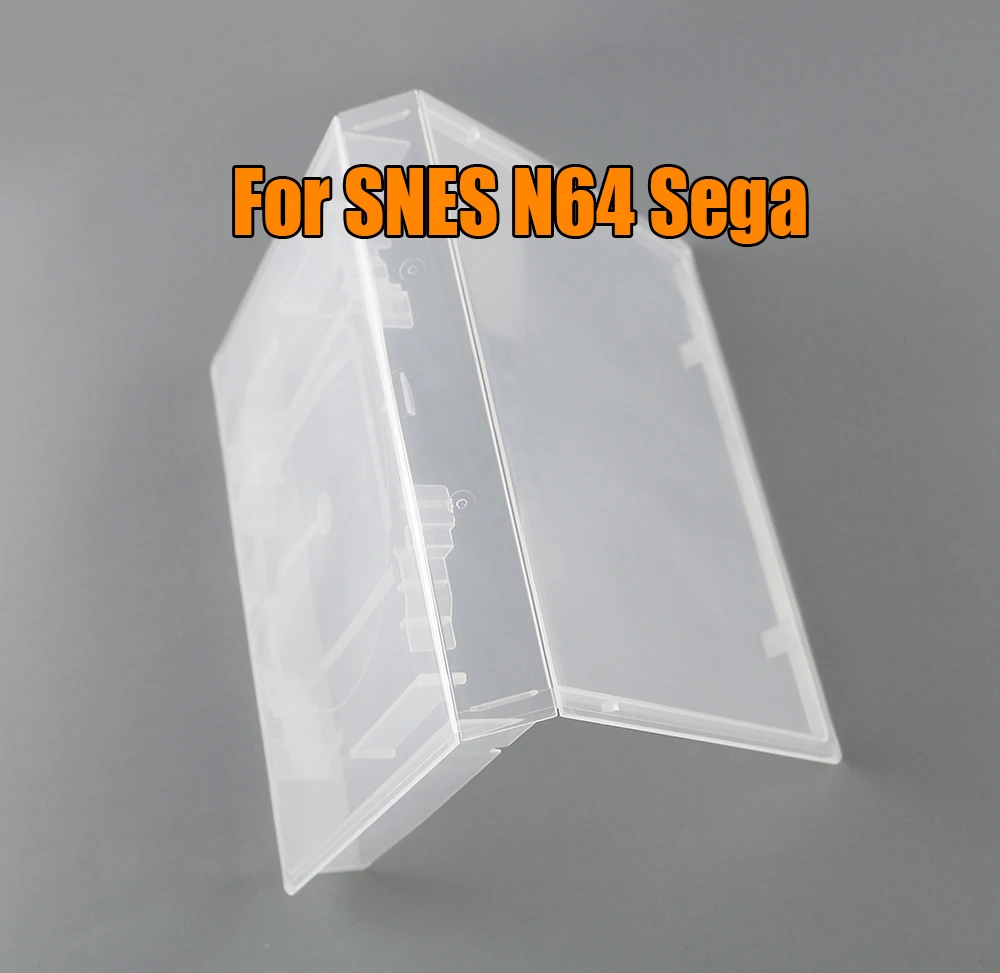 Caja transparente para cartucho de tarjetas de juego, funda protectora para CD y DVD para N64/SNES (EE. UU.)/Sega Genesis/MegaDrive, carcasa Universal, 1 Uds.