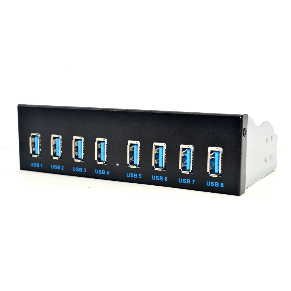 Divisores de Panel frontal USB 5,25 para ordenador, concentrador de 8 puertos USB 3, 3,0, 3,0, para PC, USB-HUB, múltiples, USB 3,0 - imagen 3