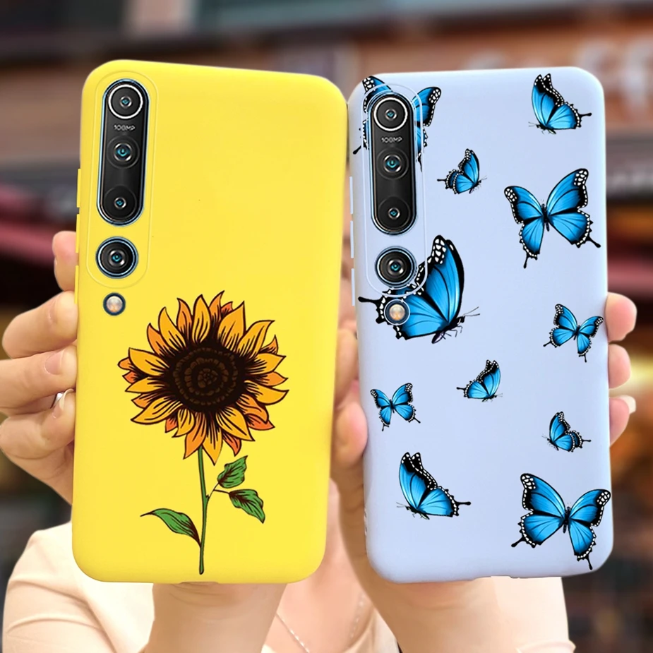 Funda de silicona suave con flores de colores para Xiaomi Mi 10 5G, carcasa bonita de caramelo para Xiaomi Mi 10 Pro Mi10 5G, fundas de teléfono de 6,67 pulgadas - imagen 2