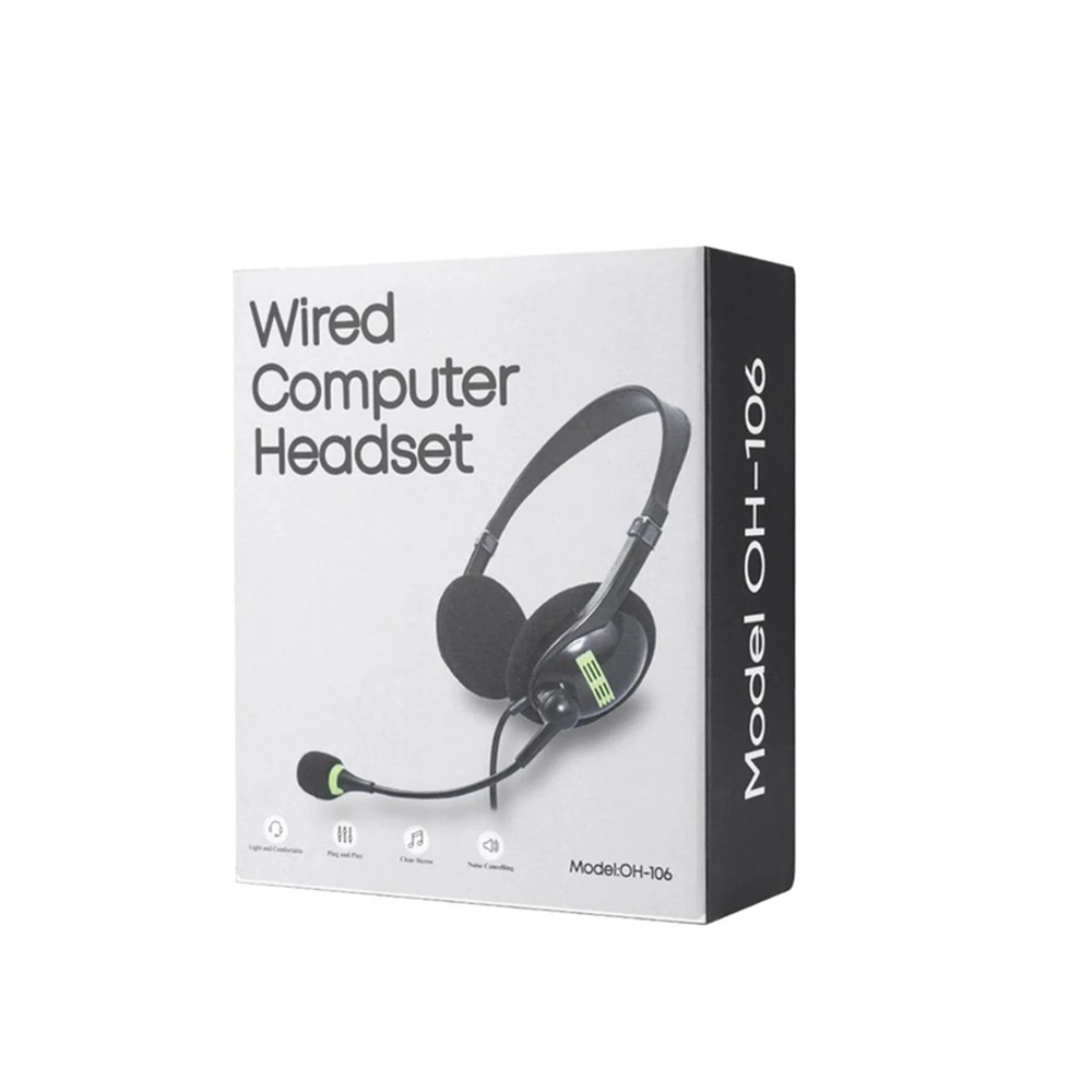 Auriculares con interfaz USB para juegos, cascos con cable estéreo, reducción de ruido, con micrófono, para ordenador portátil y PC - imagen 2