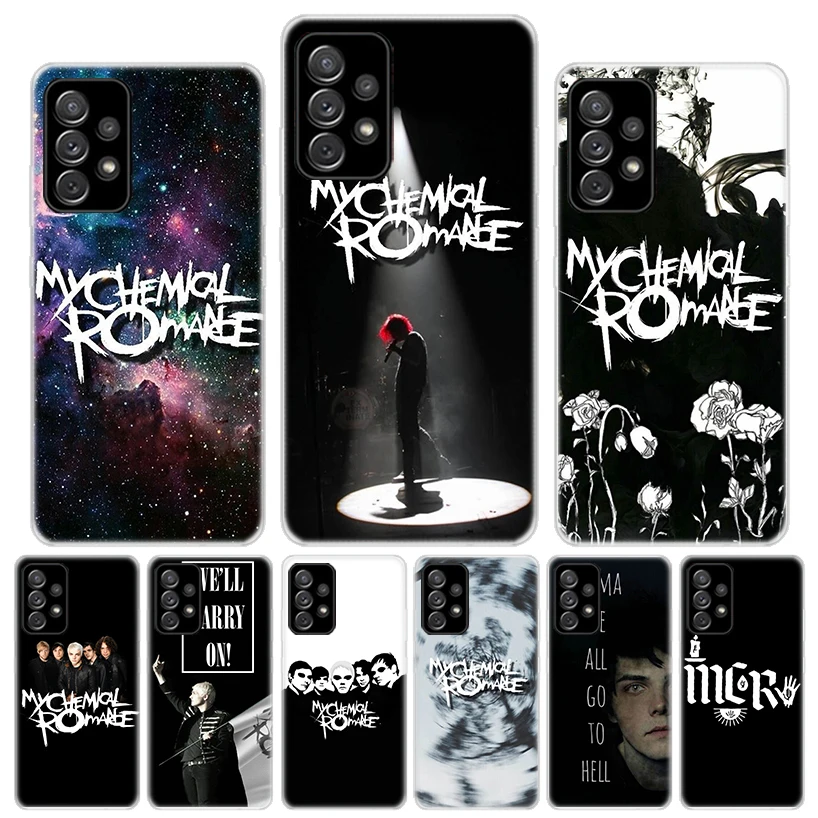 Funda de teléfono de silicona My Chemical Romance MCR para Samsung Galaxy A54, A52, A53, A14, A12, A13, A24, A22, A23, A34, A32, A33, A04S, A02S, A03