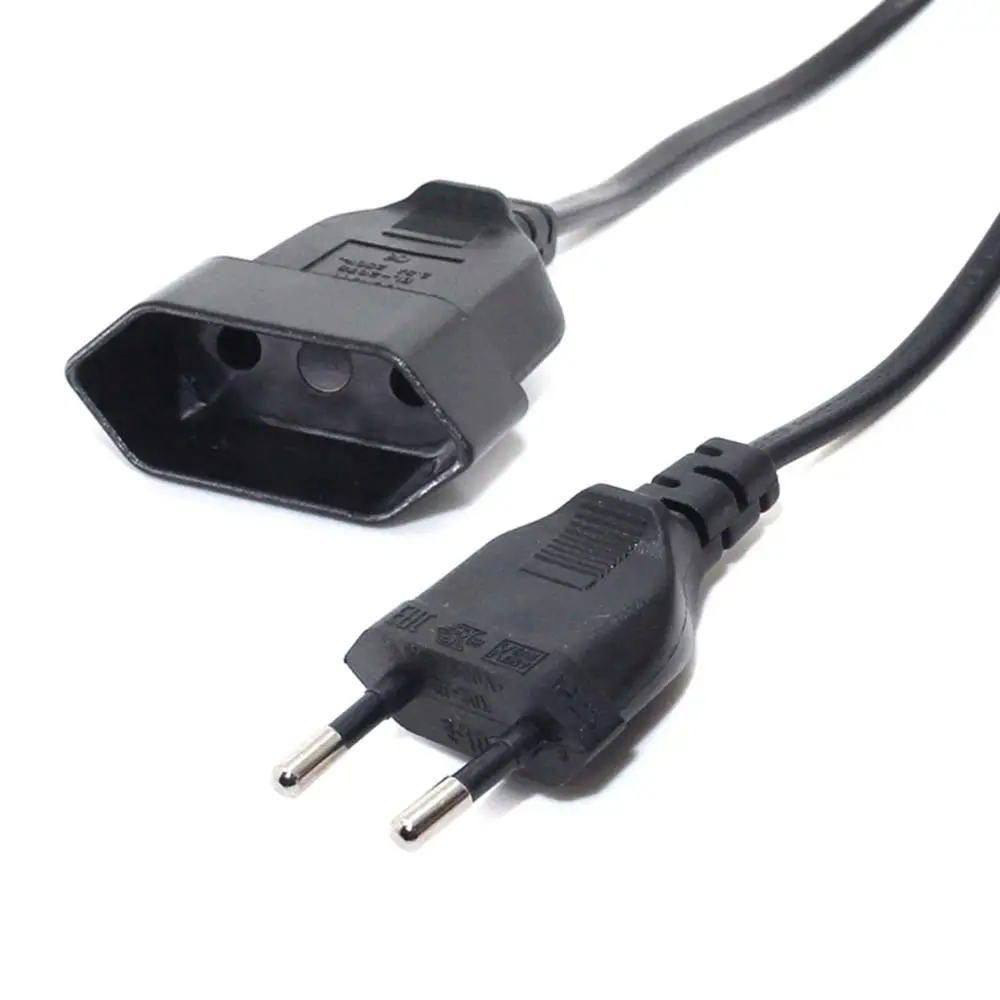 Cable de extensión de alimentación macho a hembra, Cable de cobre certificado VDE de 2 clavijas para PC, ordenador, PDU, UPS, Europeo, ruso, 5m - imagen 3