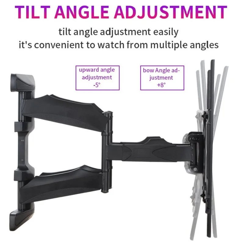 HILLPORT Full Motion 32 "-70" mueble de TV montaje en pared LCD LED soporte retráctil TV Rack montaje en pared soporte Lcd 6 brazos VESA Q7 - imagen 5