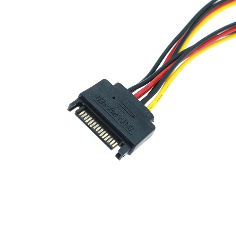 Para caja de computadora 15 pines macho serie a 15 pines IDE Molex hembra + Cable de alimentación hembra SATA de 4 pines 0,2 M - imagen 5