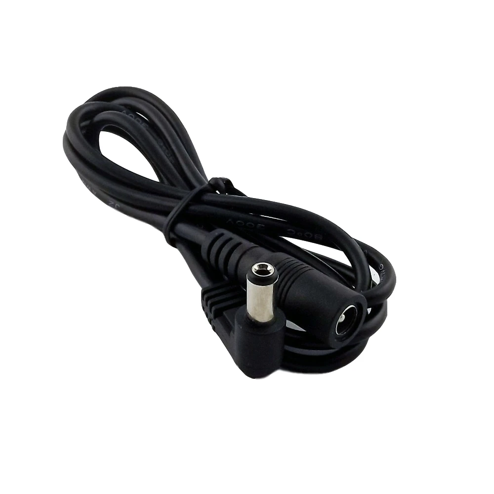 Cable de extensión de alimentación CC, 5,5mm x 2,1mm, ángulo recto de 90 grados, adaptador macho a hembra, cámara de seguridad de vigilancia CCTV, tira LED - imagen 3