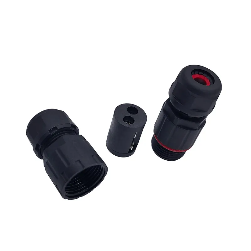 Mini conector impermeable IP68 M12 2 pines Conectores de nailon retardantes de llama sin soldadura - imagen 2