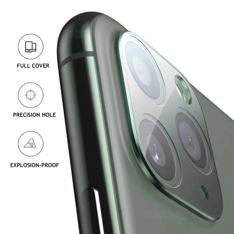 2 uds. Lente de cámara trasera 3D colorida película protectora de vidrio templado para iPhone 11 12 mini 12 Pro Max Protector de pantalla de lente trasera - imagen 5