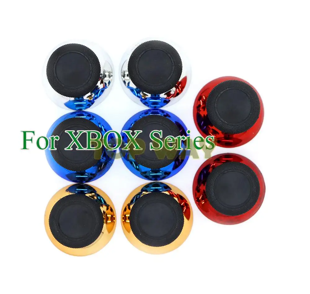 2 uds para Microsoft XBox Series X S controlador 3D palos de pulgar analógicos agarre tapa de Joystick cubierta de palancas para Xbox One cromado - imagen 5